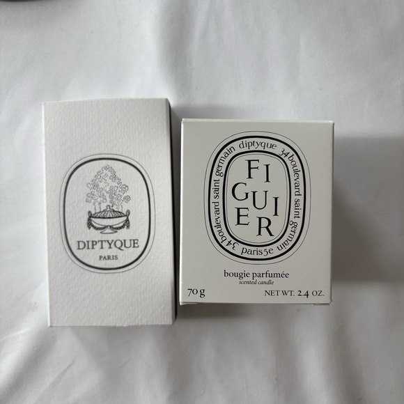 Diptyque Figuier Scented Candle 70g/2.4 Oz. Fig Tree with multicolor matches NIB - Picture 1 of 4